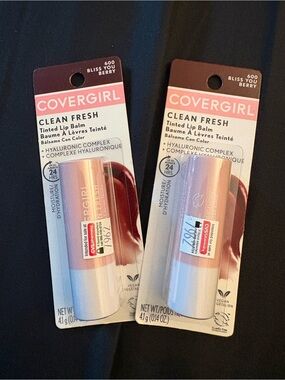 COVERGIRL Clean Fresh Tinted Lip Balm - Bliss You Berry (600) - set of 2 NWT